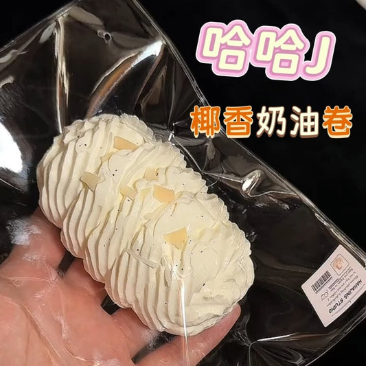 Coconut Cream Roll Squishy Stress Relief Toy