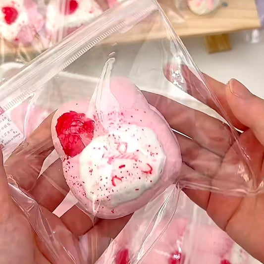 Strawberry Cream Cheese Ball Squishy Stress Toy