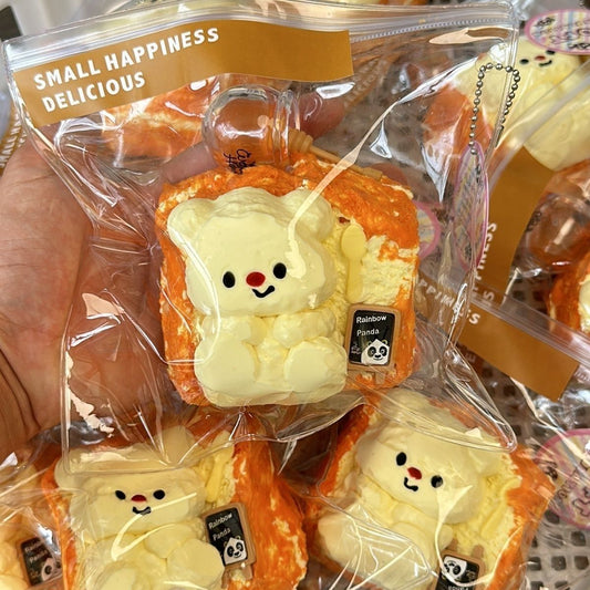 Honey Pot Bear Toast Silicone Stress Toy