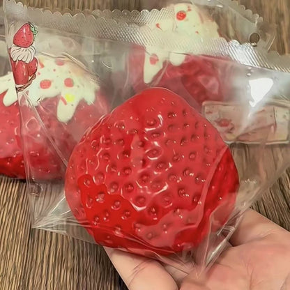 Strawberry Squishy Stress Relief Toy Food Grade